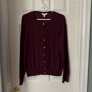 Maroon cardigan